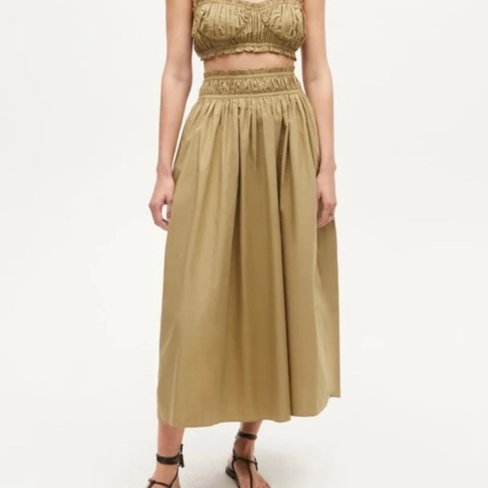 RHODE Pooja MIDI Skirt 100% Cotton